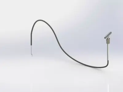 Push Pull Lever Choke Control Free 3D model