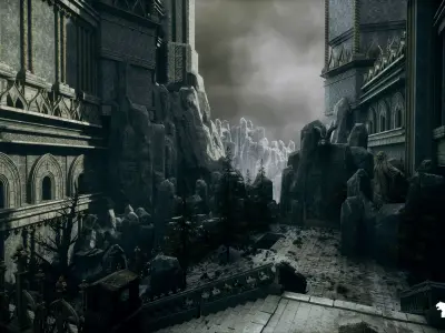 Dark Fantasy Castle Megapack Low-poly 3D model