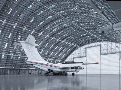 Hangar Exterior-Interior 1 3D model