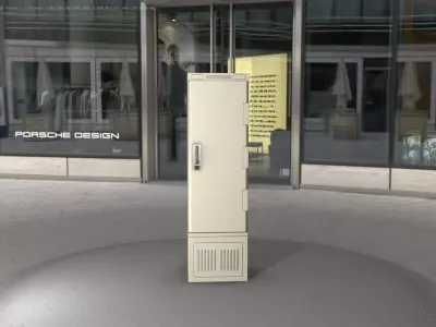 Electrical Distribution Cabinet 62 Low-poly 3D model