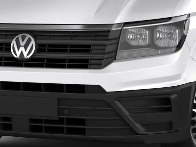 VW Crafter 2017 single cab pickup 3D model