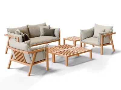 Umomoku Outdoor Sofa Set Free 3D model