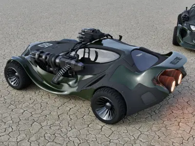 BETTLE CAR VEHICLE 3D model