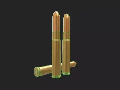 93x57mm Mauser Ammo Low-poly 3D model
