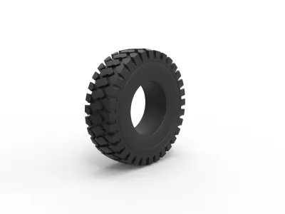 Truck tire 4 Scale 1 to 25 3D print model