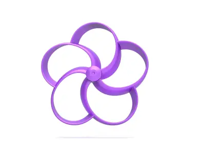 Toroidal drone propeller - 5 blades 3D print model