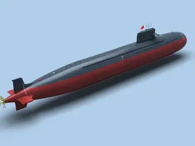 Chinese Type093 Nuclear Submarine 3D model