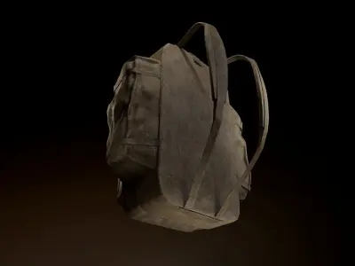 Tactical Backpack Low-poly 3D model