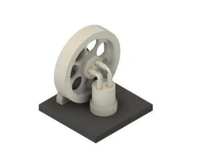 Elbow Steam Engine 3D model