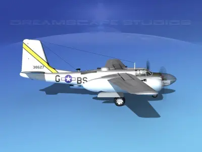 Douglas A-26C Invader V03 USAAF 3D model
