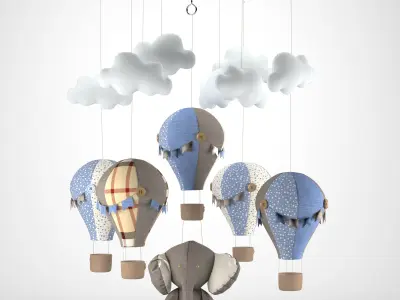 Baby Mobile Toy 2 3D model