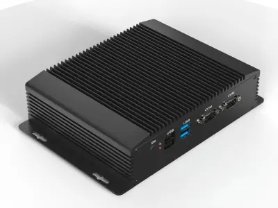 Fanless Industrial Computer 3D model