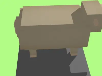 VOXEL SHEEP - MODEL 13 Low-poly 3D model