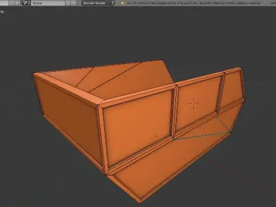 Rubbish Container Lowpoly Low-poly 3D model