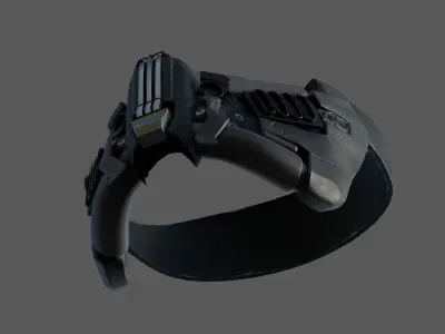 Helmet gas mask scifi military combat armor  Low-poly 3D model