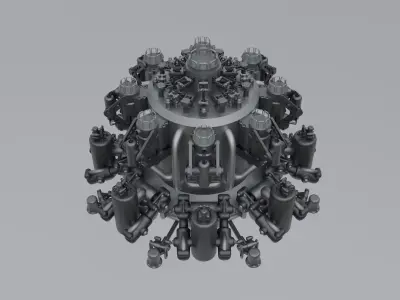Scifi Nuclear Reactor Free 3D model