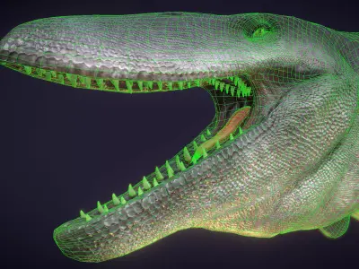 Tylosaurus Low-poly 3D model