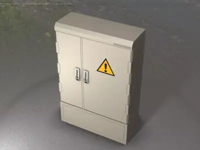 Electrical Distribution Cabinet 51 Low-poly 3D model