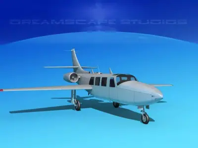 Piper Aerostar FJ-100 Bare Metal 3D model
