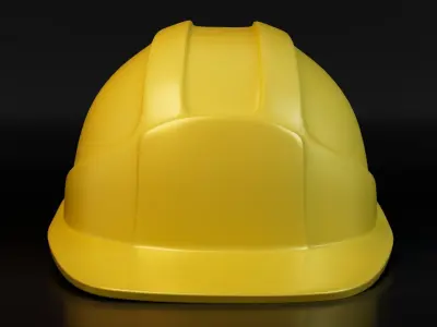 Construction Helmet Free low-poly 3D model