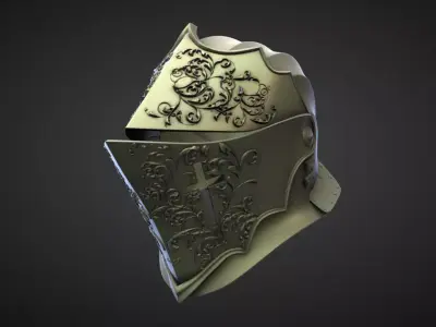 HELMET4 high and low poly Low-poly 3D model
