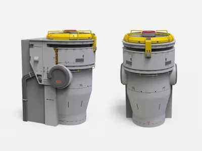 sci-fi Architecture kitbash 46 3D model