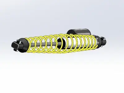 Shock absorber of ATV all terrain vehicle 3D model