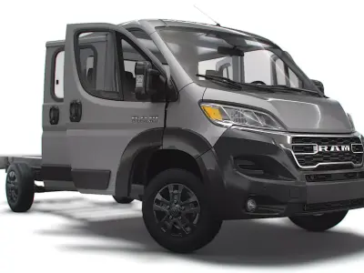 RAM Promaster Chassis Truck CrCab 4035WBXL HQInterior 2023 3D model