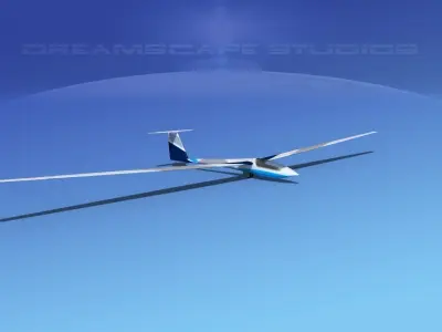 Schleicher ASW 22 Sailplane  V03 3D model
