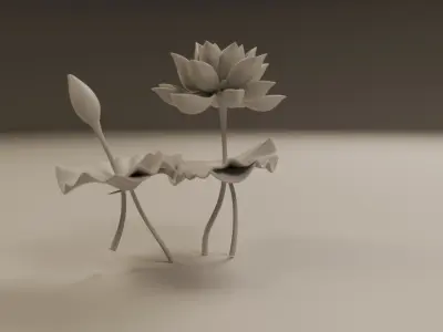 lotus flower 3D print model