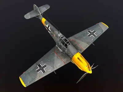 Fighter Germany Aircraft   bf109  Me-109 WWII World War II Nazi 3D model