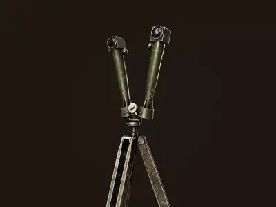 Vintage Military Periscope Low-poly 3D model