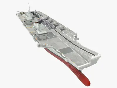 HMS Prince of Wales with Military Equipment 3D model purchase