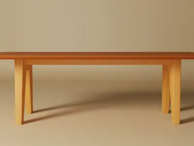 Dining Table Free low-poly 3D model purchase