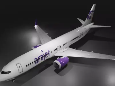 Arajet Boeing 737 Max 8 low poly 3D Model Low-poly 3D model
