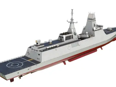 PLAN Type 054B frigate Chinese Navy Jiangkai III class Low-poly 3D model