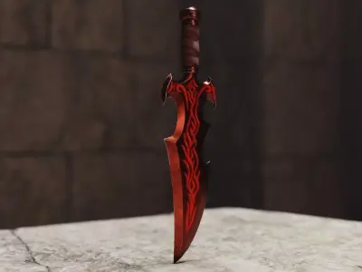 Fantasy Sword 02 Low-poly 3D model