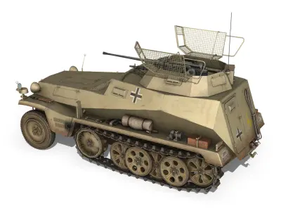 SD KFZ 250 9 - Reconnaissance Halftruck - 23 PzDiv 3D model