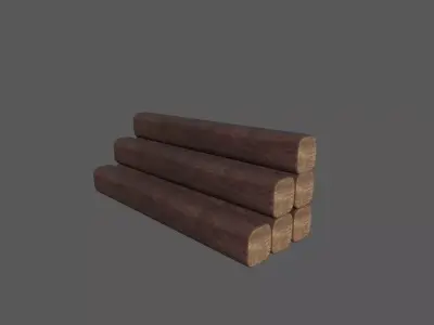 WOODS stack of wooden logs Free low-poly 3D model