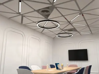 Office Meeting Room Low-poly 3D model
