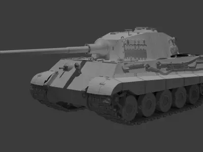 Tiger 2 Low-poly 3D model