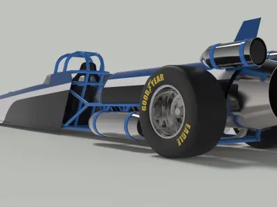 Jet dragster 3D model