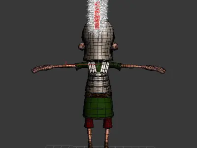 Roman Soldier Cartoon Rigged 3D model