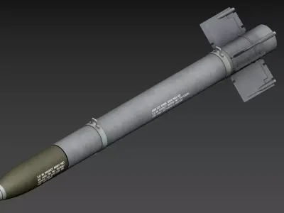 HVAR - High Velocity Aircraft Rocket 3D model
