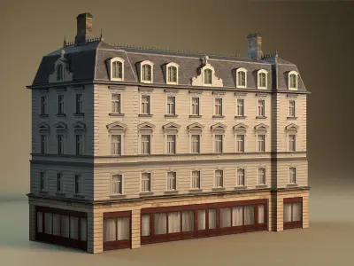 European building 03 Low-poly 3D model