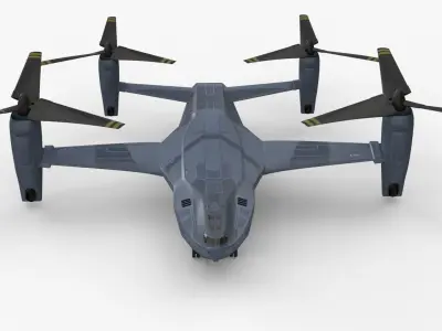 Sci-fi VTOL dropship aircraft 3D model