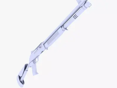 Benelli M1014 Shotgun Low-poly 3D model