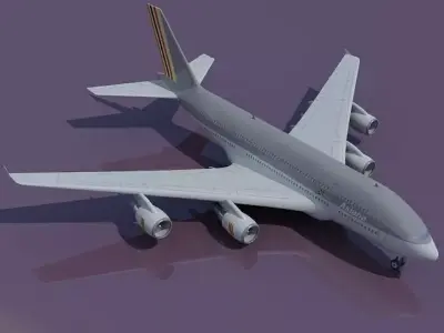 Asiana High detailed Jet Model 3D model