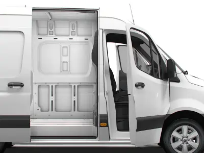 Mercedes Benz eSprinter Panel Van L1H2 FWD HQ Interior 2024 3D model