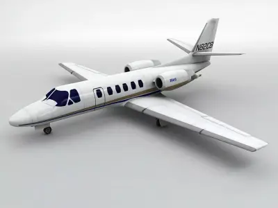 Cessna Citation Bravo Aircraft Low-poly 3D model